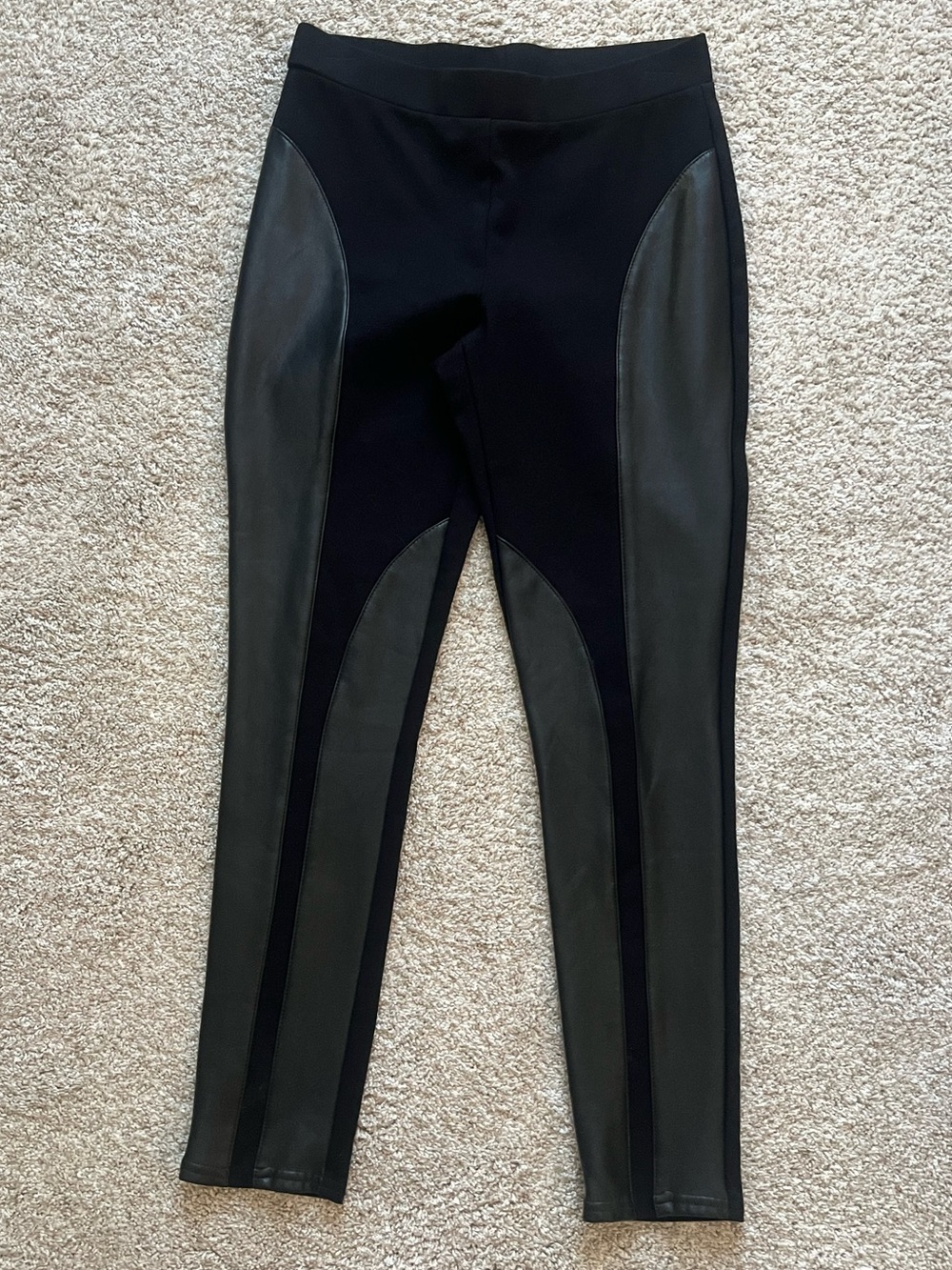 Joseph Ribkoff  faux leather ankle straight leg high rise pants leggings Sz 6